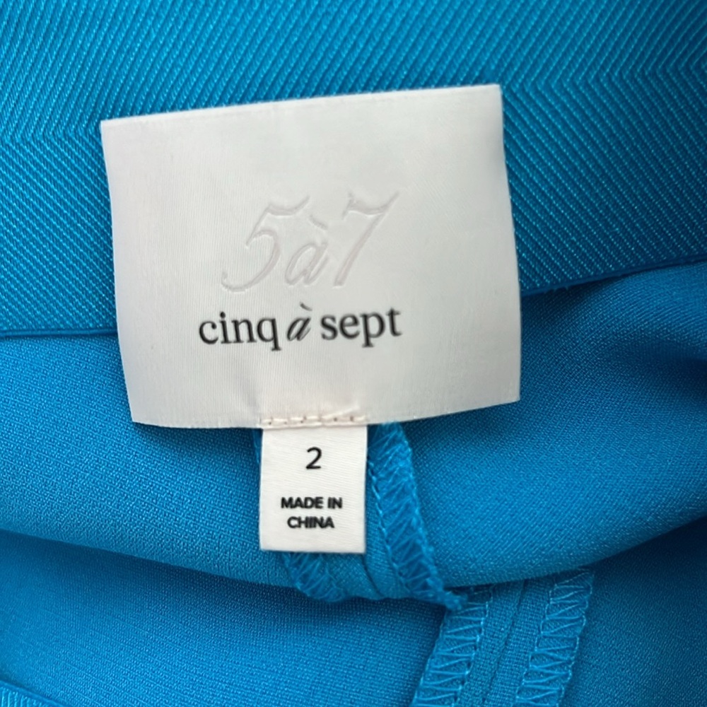 cinq a sept Bright Blue Ankle-Length Straight Pants - Picture 5 of 8